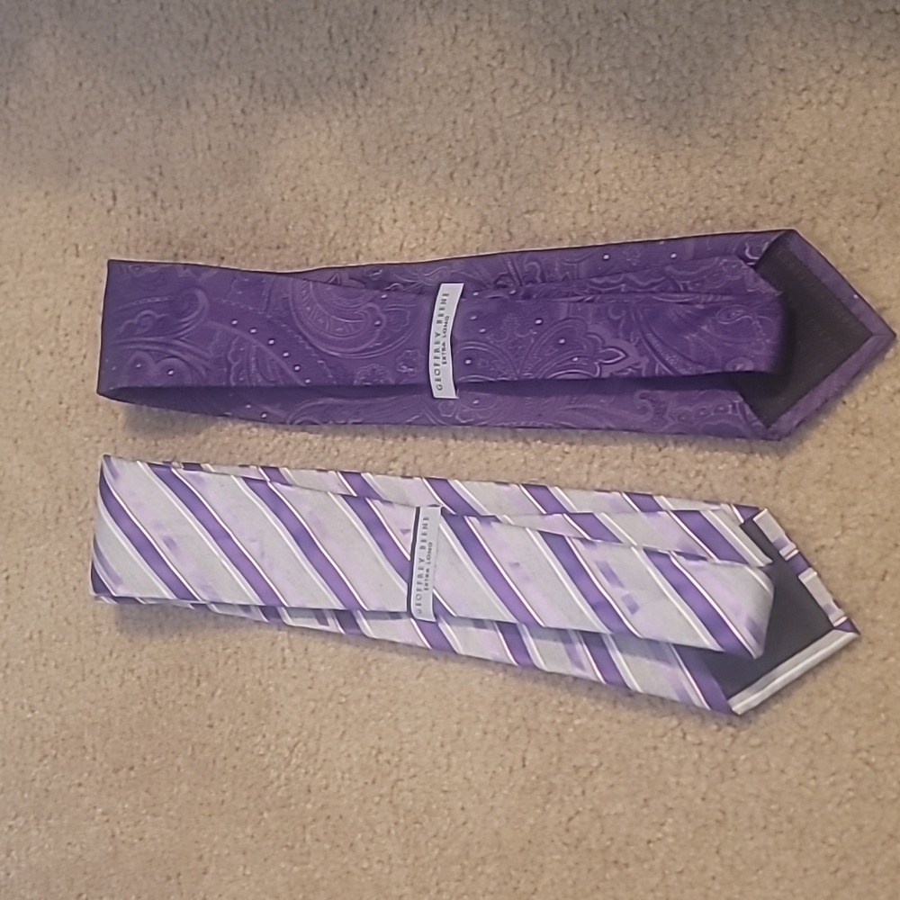 Men's Geoffrey Beene extra long ties set of 2 - Picture 2 of 5